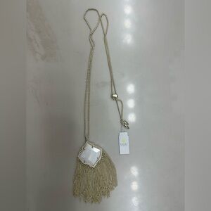 Kendra Scott Gold Necklace with White Pendant